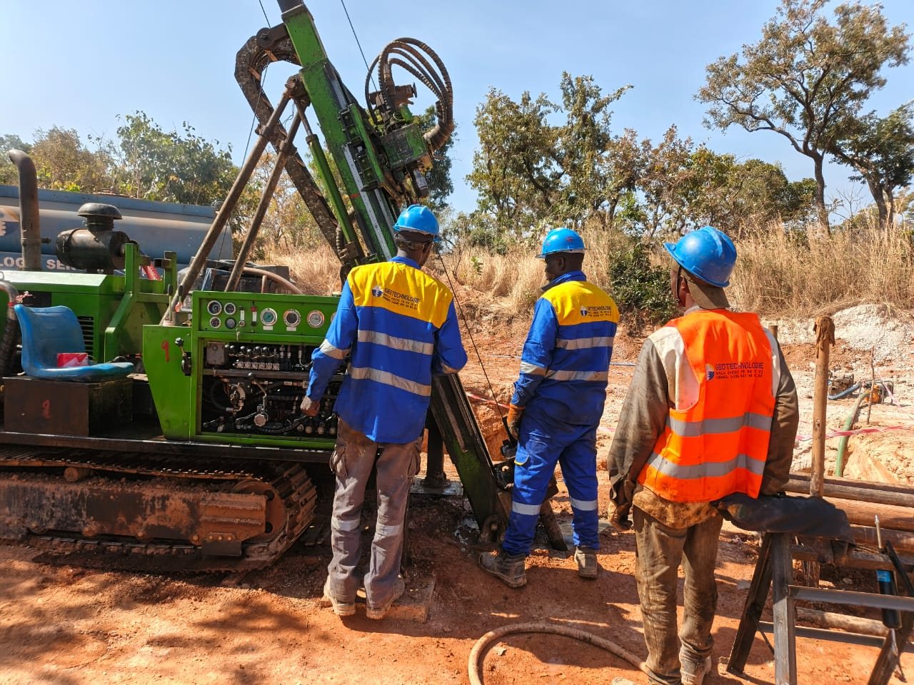 Drilling crew on site